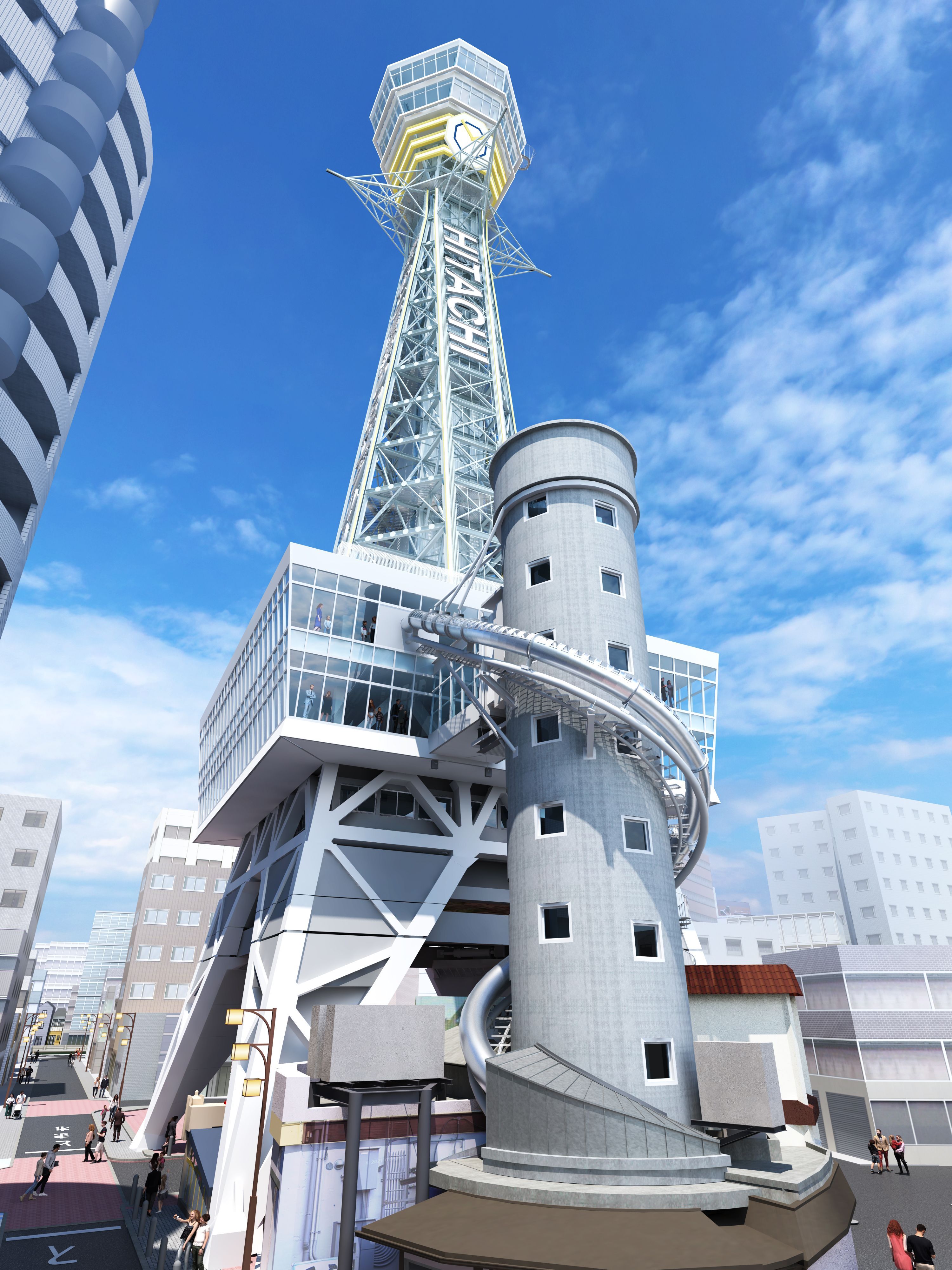 通天閣アトラクション体験“TOWER SLIDER”